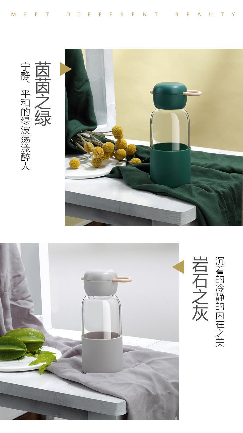 草莓高硼硅耐开水玻璃杯便携防漏网红ins杯子韩版清新可爱茶杯详情4