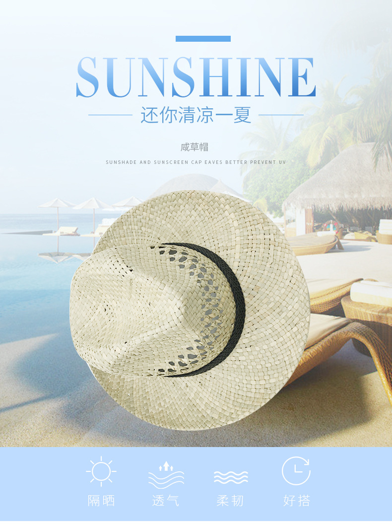Casual Korean-style simple salty straw hat, fashionable and easy to match. Large-brimmed straw hat manufacturer supports wholesale in stock pic 14