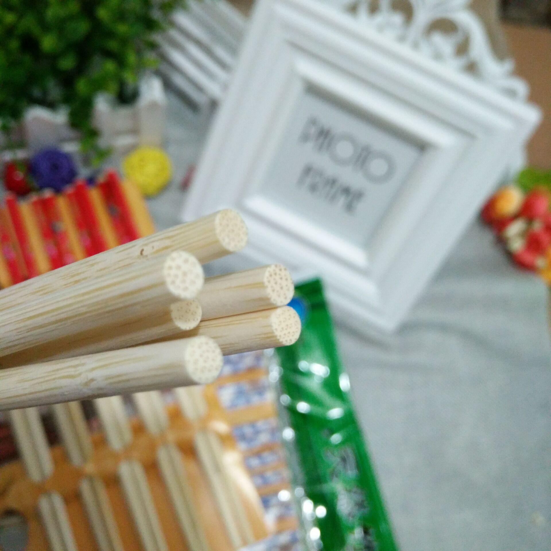 New eco-friendly and disinfected chopsticks, hot pot chopsticks, bamboo chopsticks, natural bamboo and wood unpainted chopsticks, 5 pairs, 10 pairs, hotel chopsticks pic 7