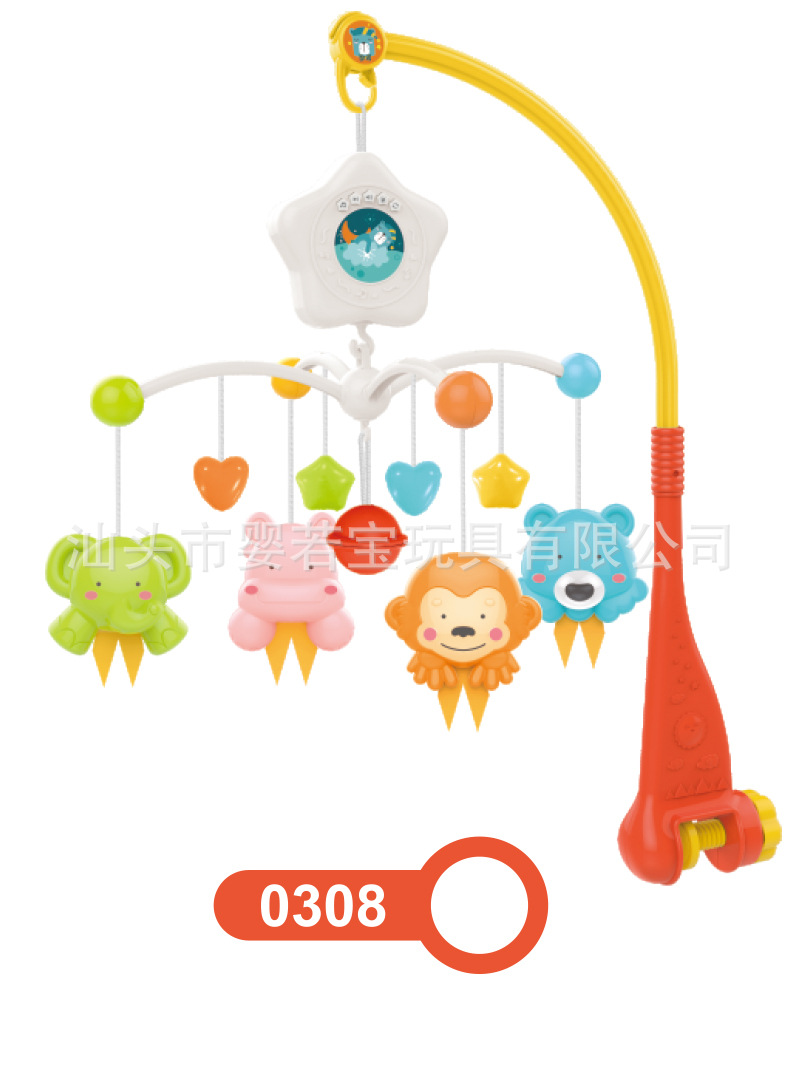 新生儿床头摇铃婴儿车益智床头旋转摇铃宝宝悬挂安抚玩具挂件床铃详情7