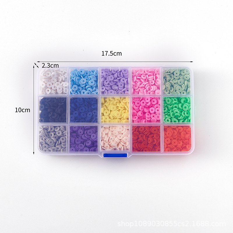 Cross-border new product: 6mm soft ceramic bead 24-compartment box set of colored round pieces Bohemian-style jewelry bracelet DIY accessories pic 9