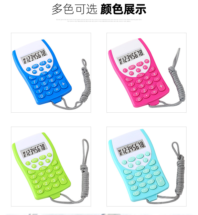 Portable cute calculator, student arithmetic calculator, office computer in stock for wholesale 1660 pic 6