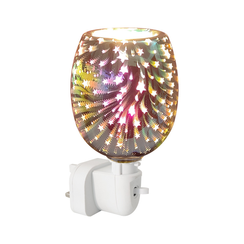 3D Glass aromatherapy wax melting lamp Night light, fresh air, home aromatherapy creative flameless electric wax melting device pic 1