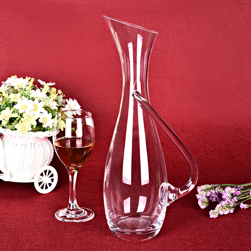 Crystal glass decanter, hand-handled wine pot, household restaurant quick handle decanter, wine pouring pot, household decanter, hotel decanter, glass decanter, decanter, wine pouring pot pic 11