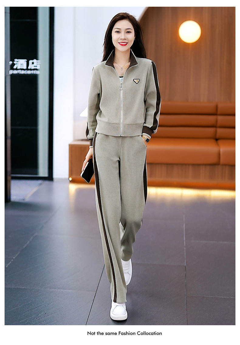 运动套装女春秋款立领两件套2024年新款秋季洋气卫衣卫裤休闲套装详情15