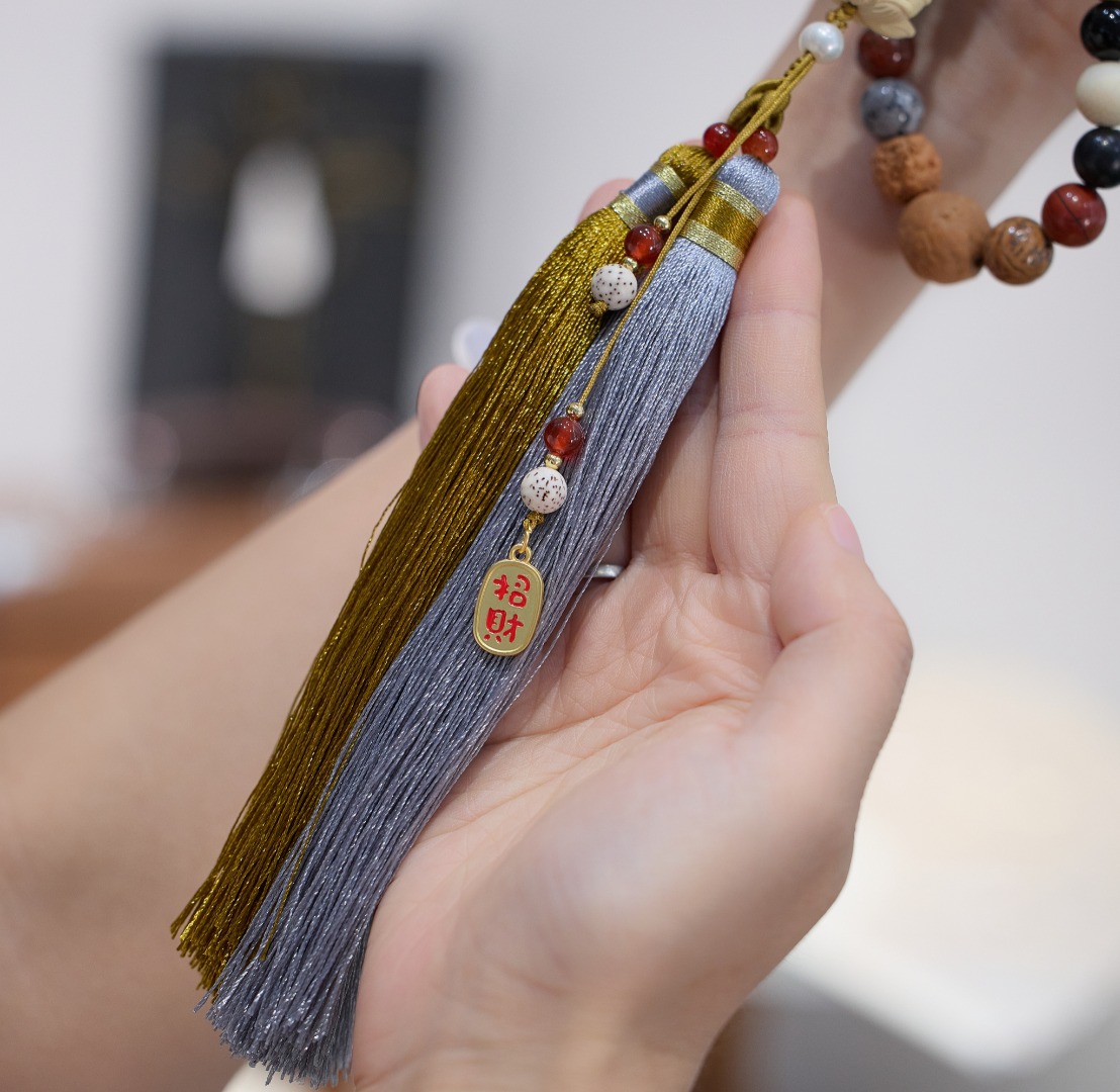 The same style 18-seed multi-treasure lotus tassel Chinese-style pendant as the temple, an 18-seed car decoration for good fortune, peace and blessings pic 6