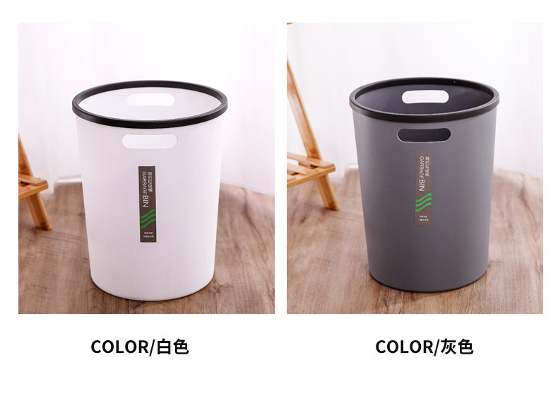 Factory direct sales of trash cans, household uncovered pressure rings, kitchen, bathroom, living room, office, wastebaskets, plastic buckets pic 7