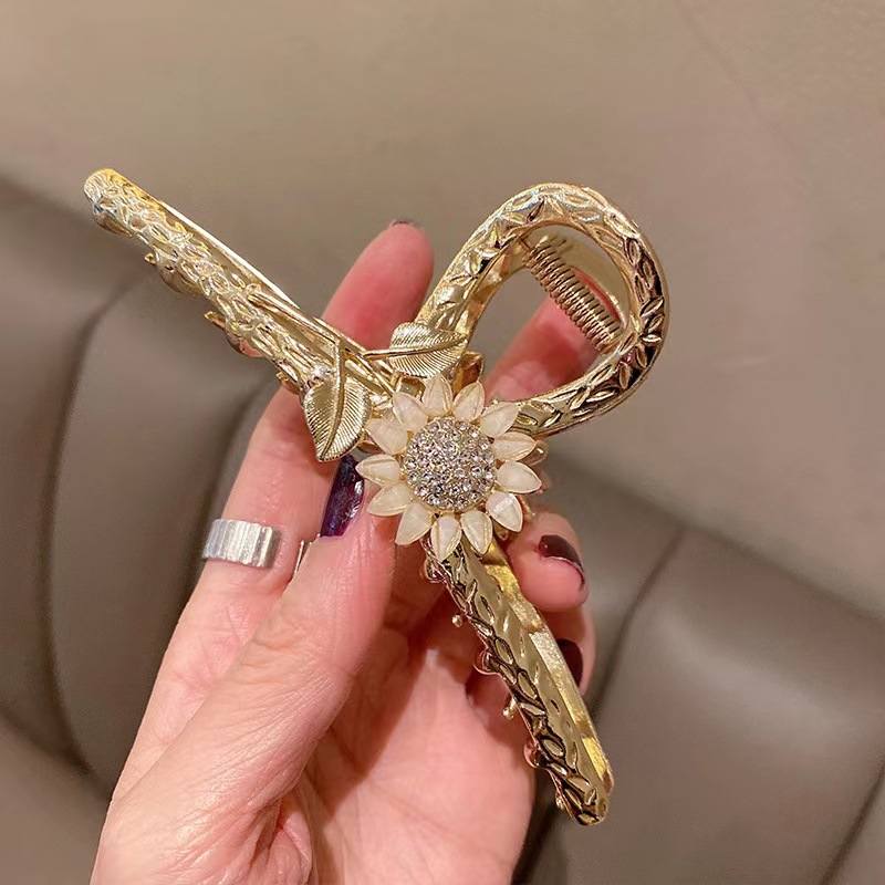 Mesh bow clip, Korean-style pearl tassel pendant hair clip, ancient style, super ethereal hair accessory, updo, shark clip pic 18