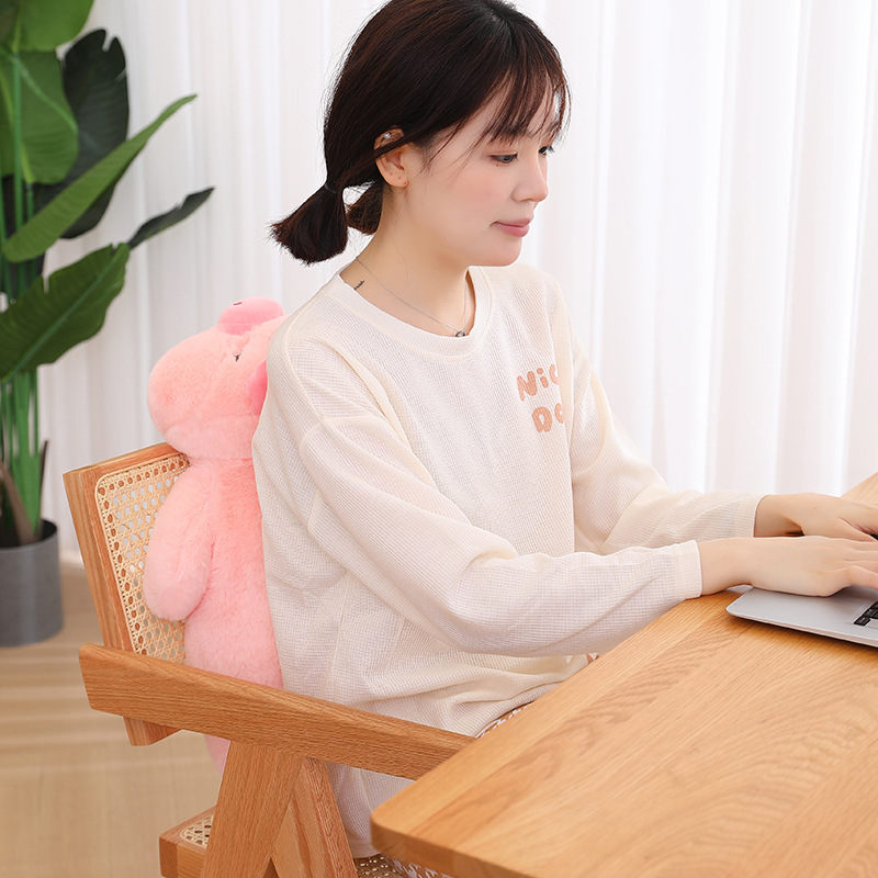 创意趴姿小猪毛绒玩具公仔压床娃娃玩偶儿童生日礼物靠垫抱枕长条详情16