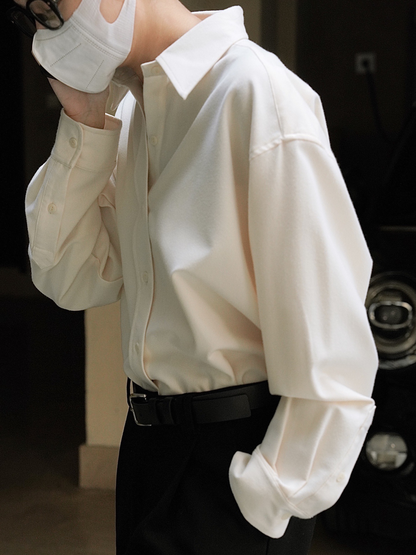 Early spring new Korean-style simple commuting brushed lapel shirt, loose and slimming, H-shaped thickened layering top for women pic 37