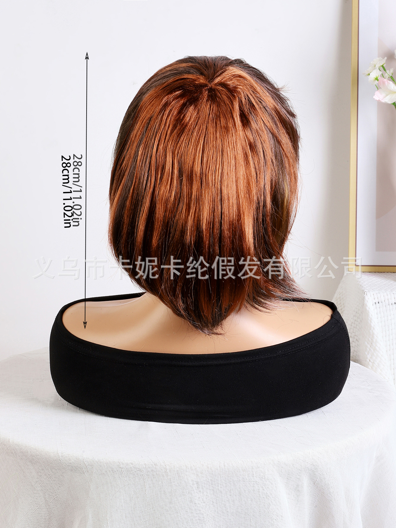 A new 14-inch female wig for students with a straight bangs Bob, made of synthetic fiber and dyed wholesale wigs pic 8