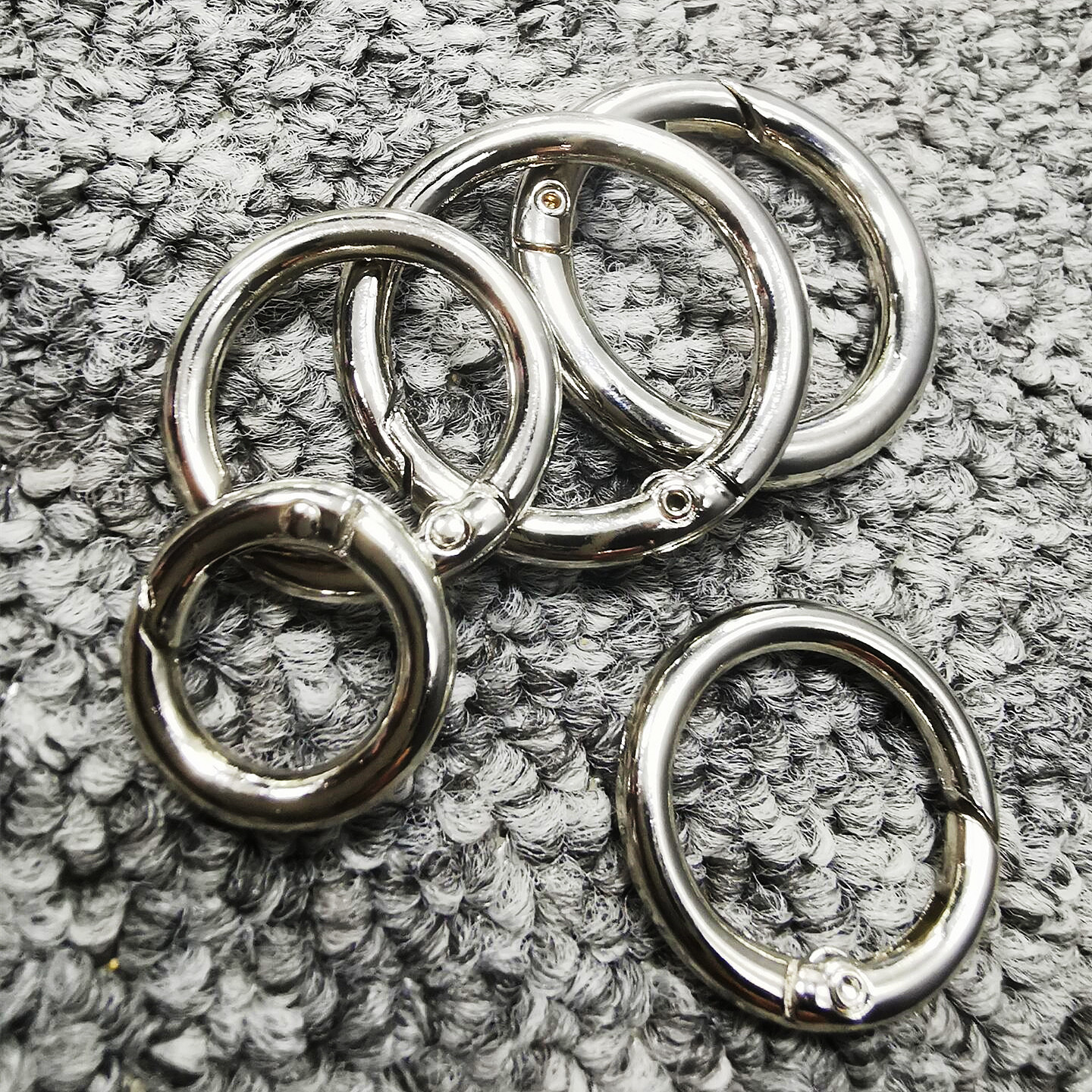 Zinc alloy spring ring, metal round buckle, open ring, key chain, luggage webbing, round hanging buckle, metal iron ring pic 17
