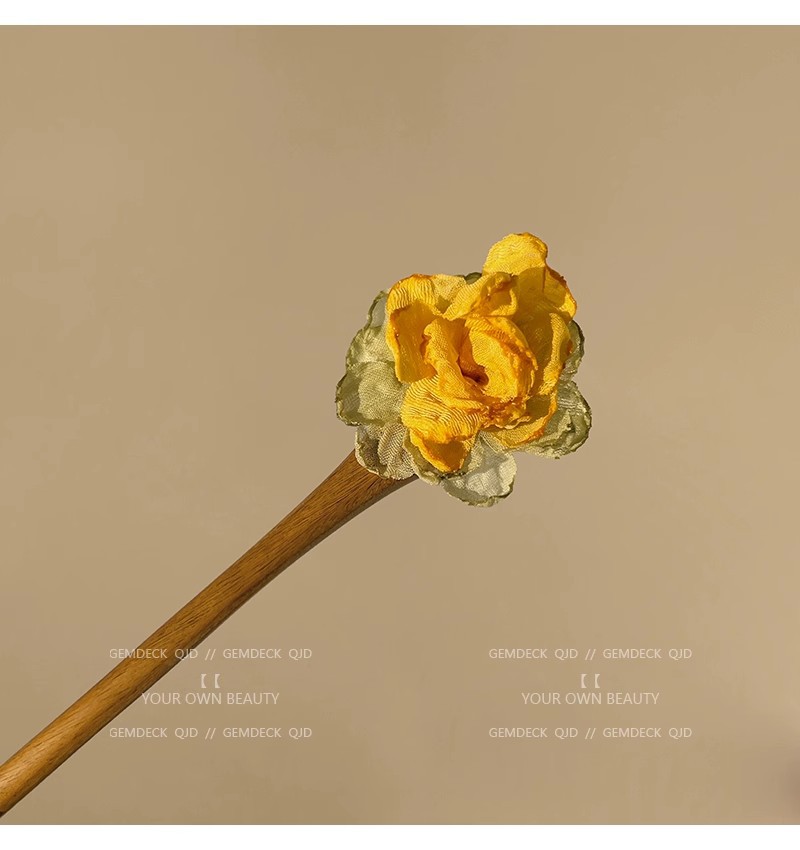 Dried flower hairpin, new Chinese-style high-end hairpin, wooden hairpin for women, ancient-style Hanfu headwear, Chinese-style walking hairpin pic 14