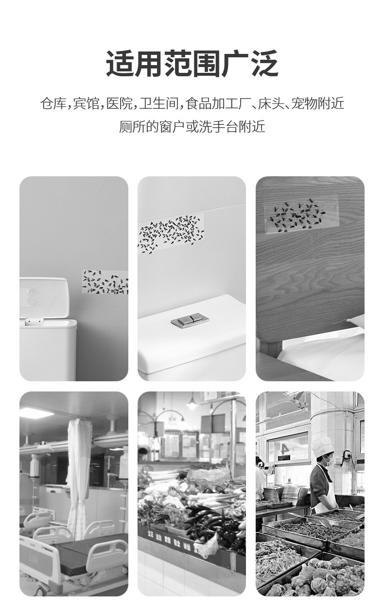 FaSoLa家用苍蝇贴强力粘蝇板神器透明灭蝇子蚊子克星防蚊捕捉器详情14