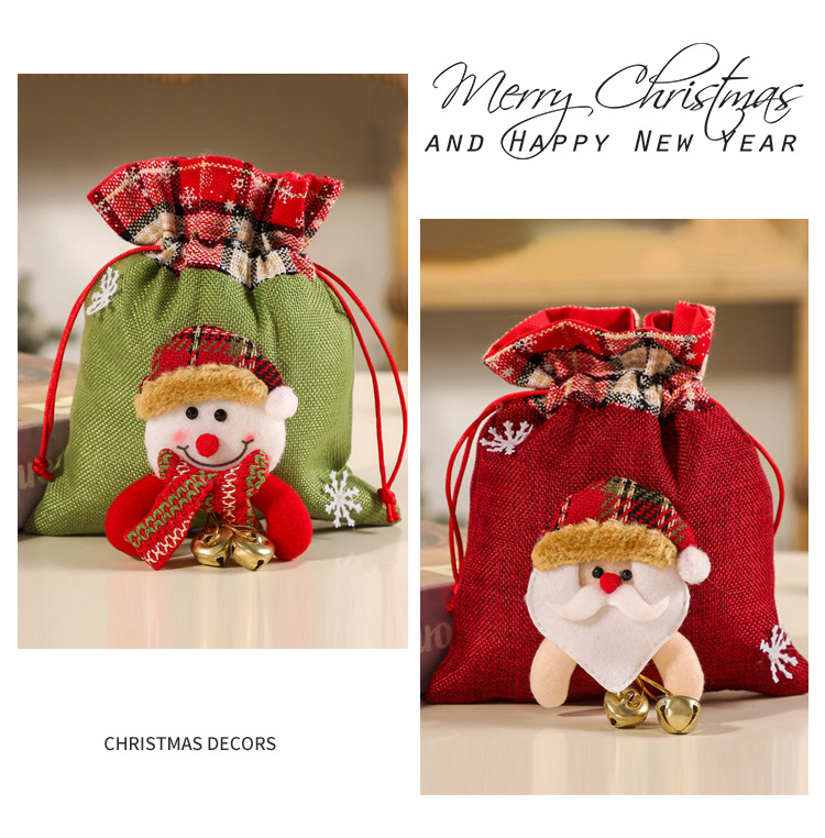 Christmas gift bags, apple bags, Christmas gift bags, plush candies, decorative items, elderly people, snowmen, deer bouquets pic 27