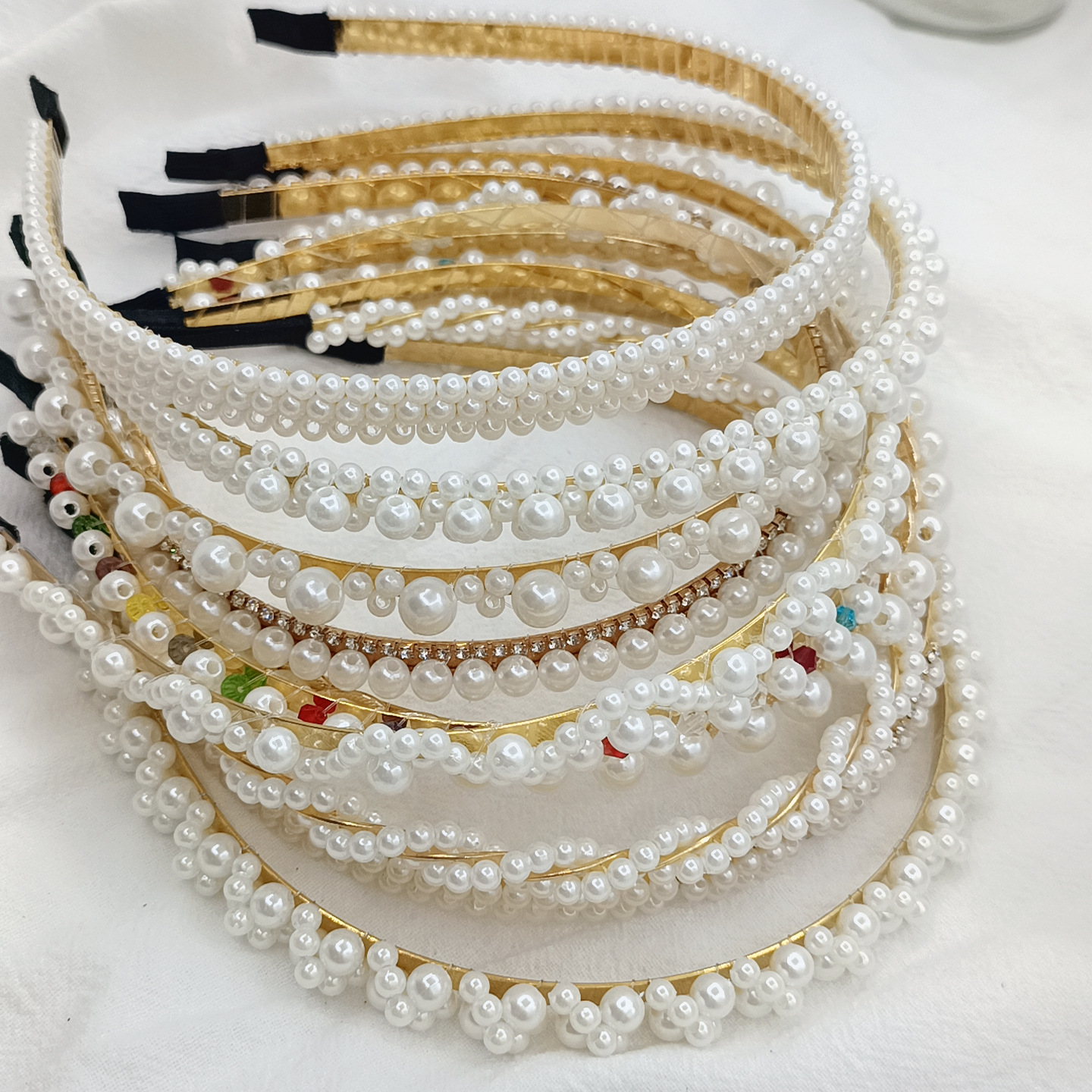 Pearl hairband for women, Super fairy French headband, hair tie, new style 2024, elegant high headband for the top of the head, external pressure hairpin headwear pic 5