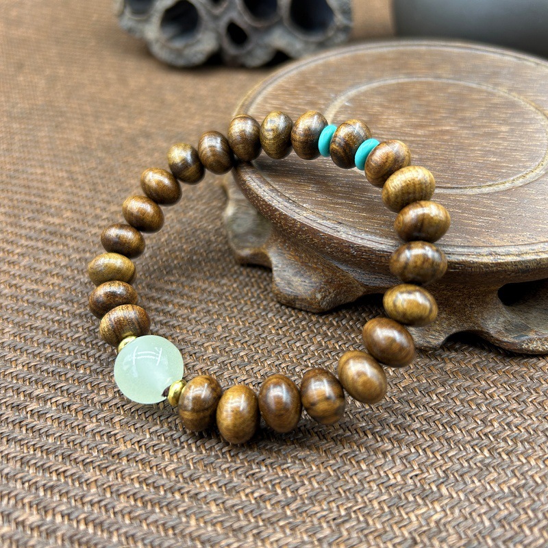 黑檀血檀木算盘珠夜光珠手串直播引流款檀香木文玩佛珠手串批发详情10