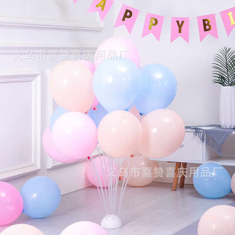 婚庆气球支架桌飘婚房装饰生日结婚场景布置发光立柱订婚汽球详情8