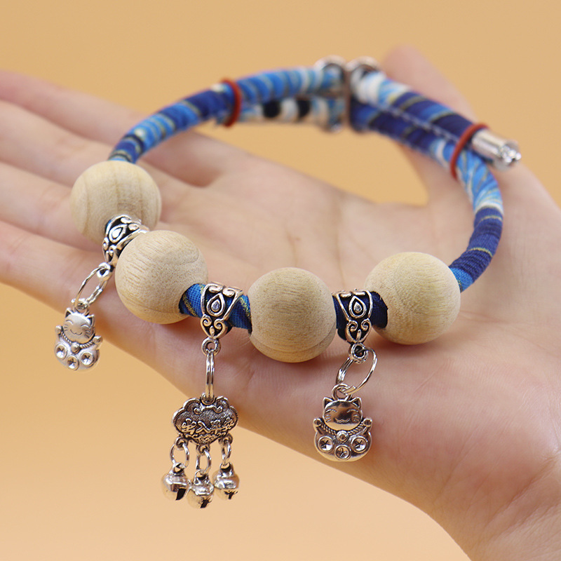 蓝色 长命锁 强效驱虫项圈