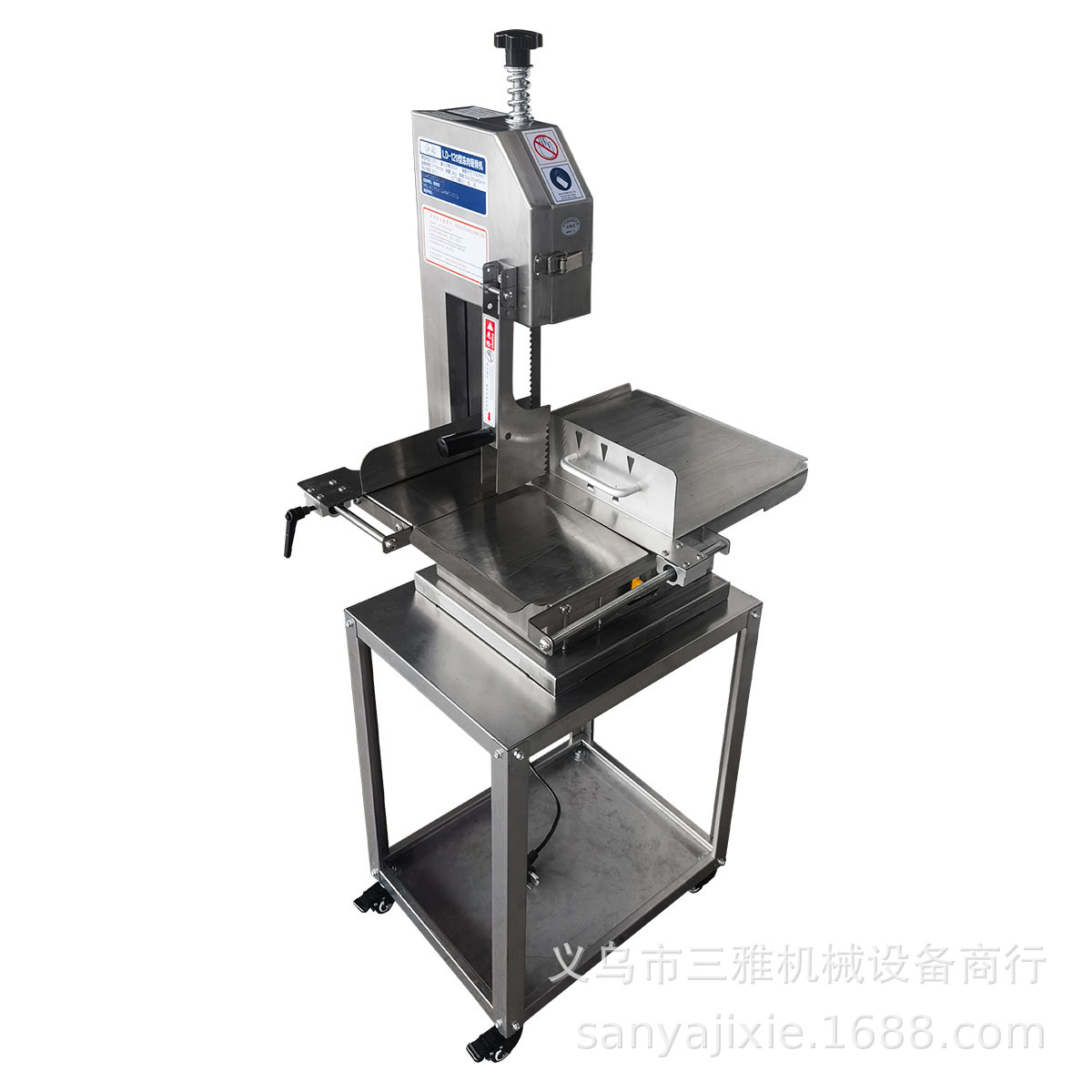 The 120-type commercial electric bone sawing machine for foreign trade, the rapid frozen meat and fish cutting machine, and the foreign trade waterproof stainless steel high-speed meat cutting machine are processing equipment for food factories pic 4