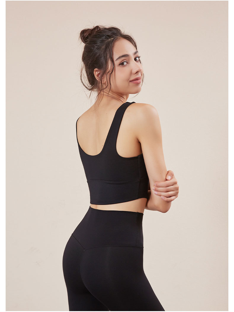 跨境新款莱卡纤维健身运动文胸防震跑步瑜伽背心运动内衣瑜伽服女详情49