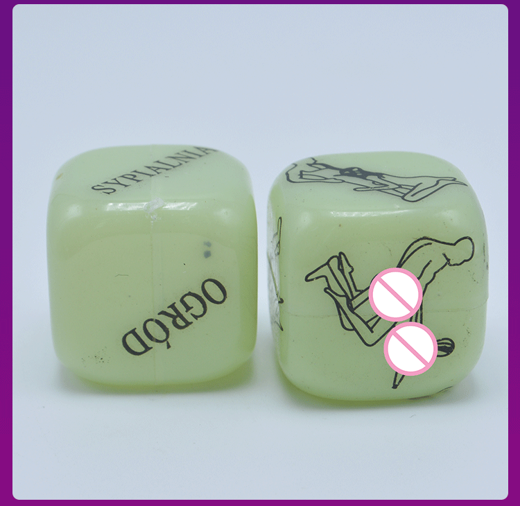 跨境Hen Party 酒吧KTV道具 情趣夜光姿势骰子 夫妻调情英文骰子详情3