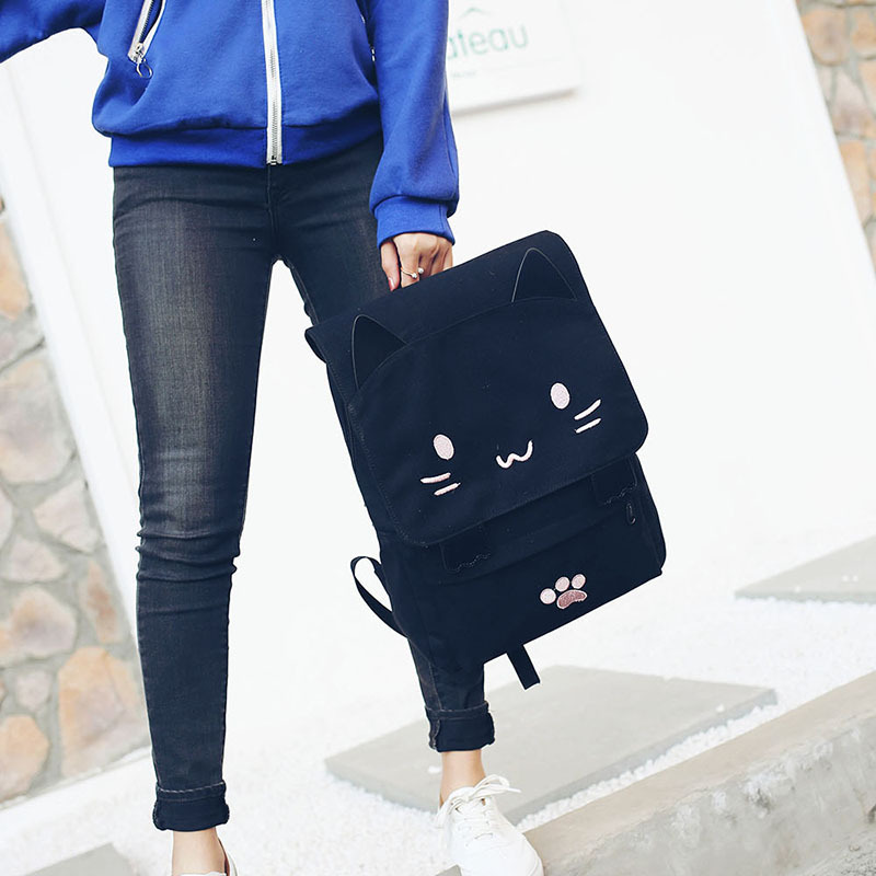 Wholesale Japanese-style cute three-dimensional cat large-capacity schoolbags, cute girls, pink and cute cartoon backpacks, backpacks for girls pic 58