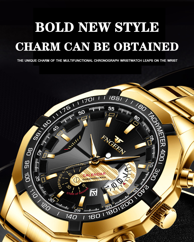 Fenzun waterproof non-mechanical watch, large dial watch, super large new calendar cross-border Shopee watch, creative technology pic 44