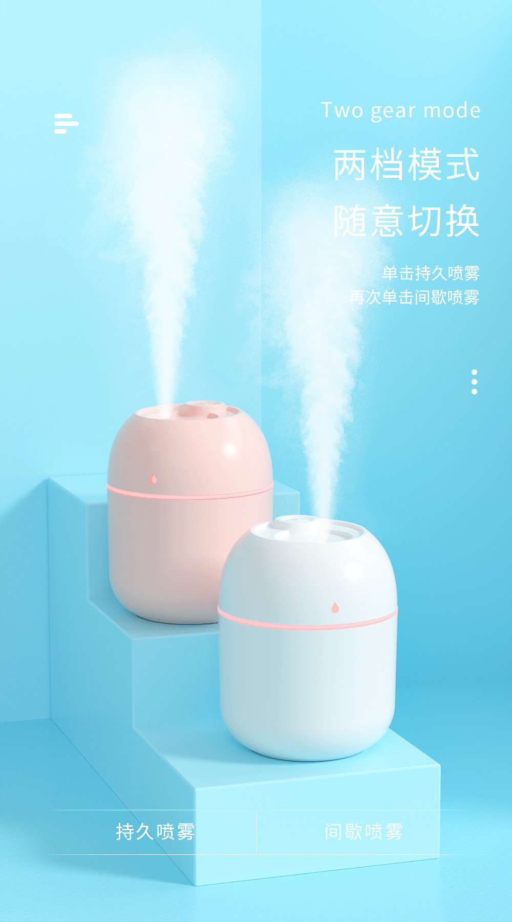 New colorful water drop humidifier USB spray night light silent home mini aromatherapy air humidifier gift pic 49