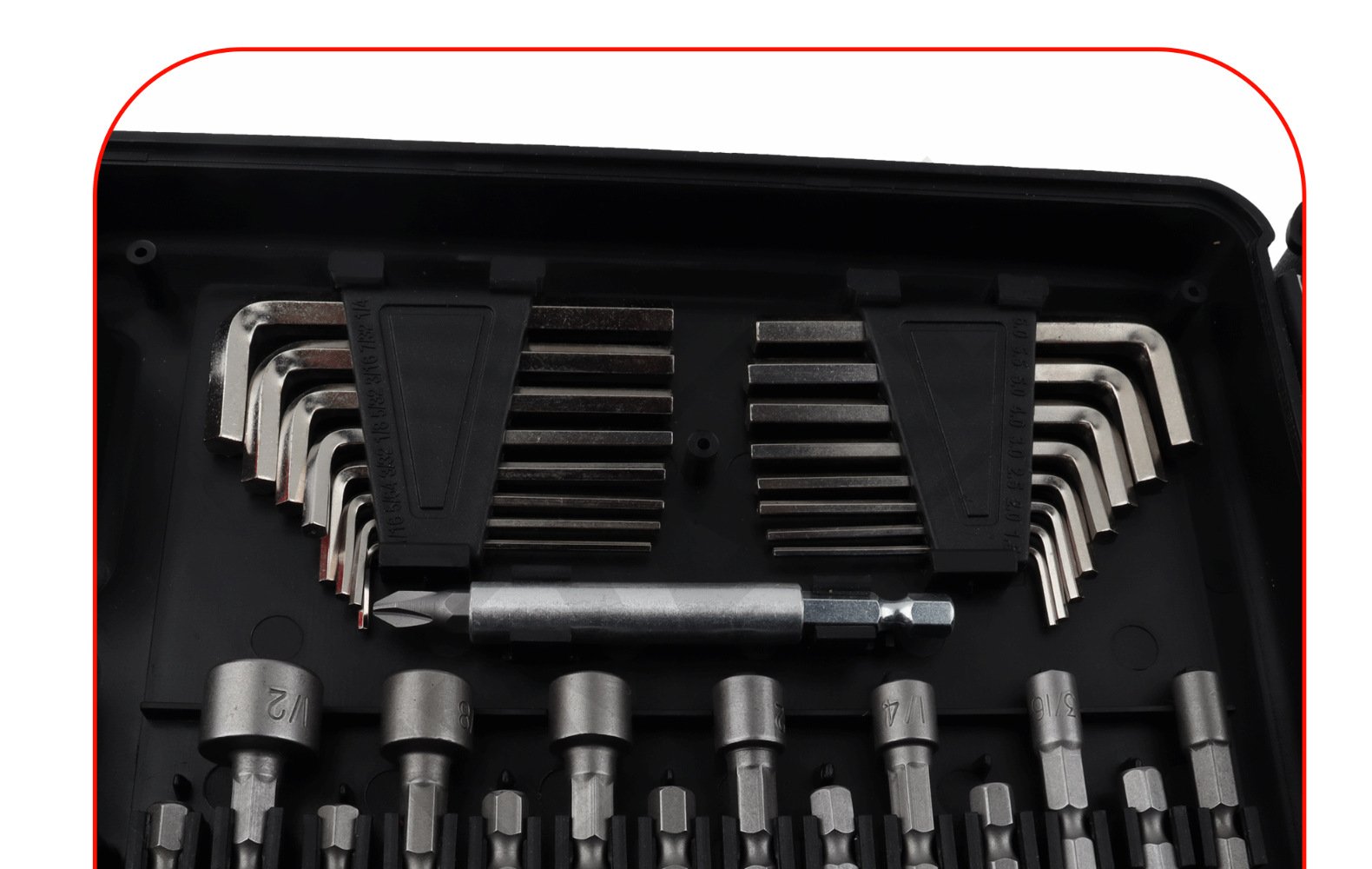 318件套多功能工具箱套装 螺丝刀麻花钻套筒批头维修打孔五金工具详情12