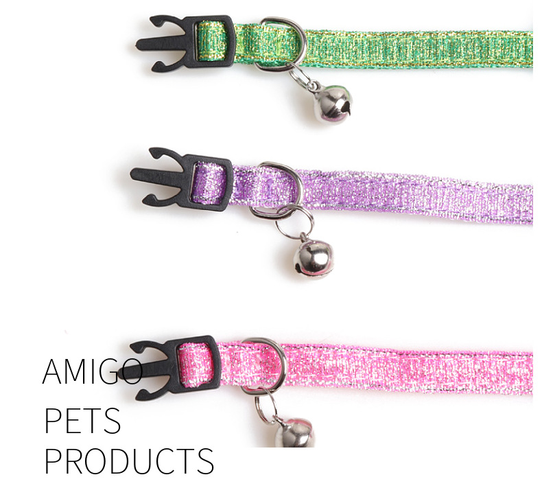 金杰特新品宠物项圈 细闪蝴蝶结猫咪项圈 带铃铛小猫项圈装饰详情13