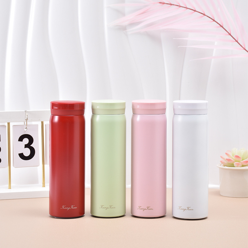 304不锈钢马卡龙色保温杯男女学生可爱随手杯简约便携小巧口袋杯详情5