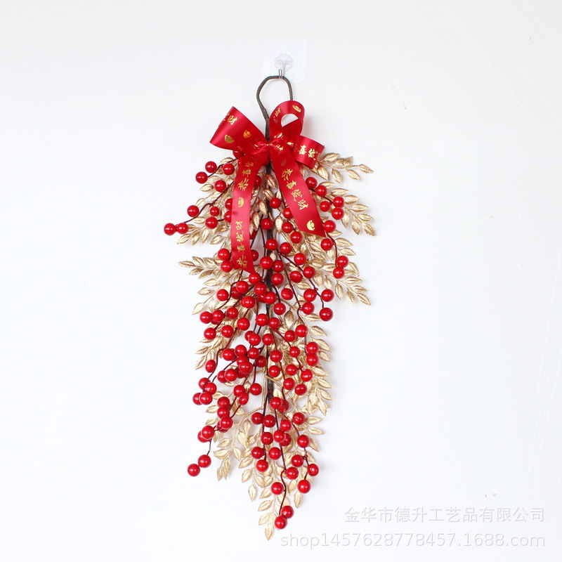 Housewarming New Year decorations, New Year decorations, red fruit and fortune fruit pendants, home, hotel and restaurant opening Spring Festival decorations pic 1