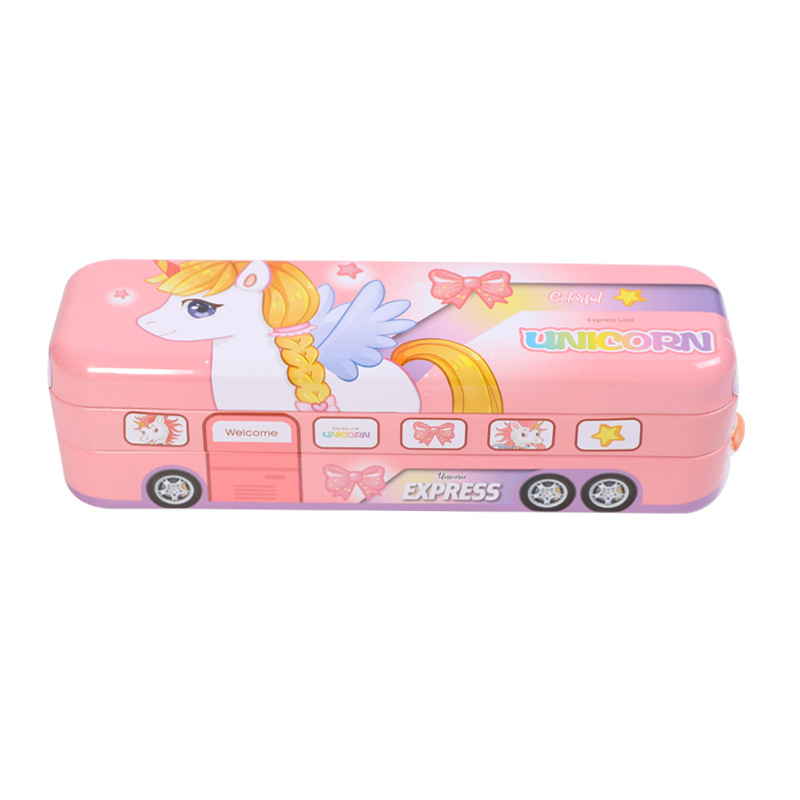 2916214906634 Little Spirit Disney Astronaut Dinosaur Unicorn Multi-functional Three-layer Large Capacity Pen Case Primary School Cartoon Stationery Box Simple and Niche hand-held pic 25