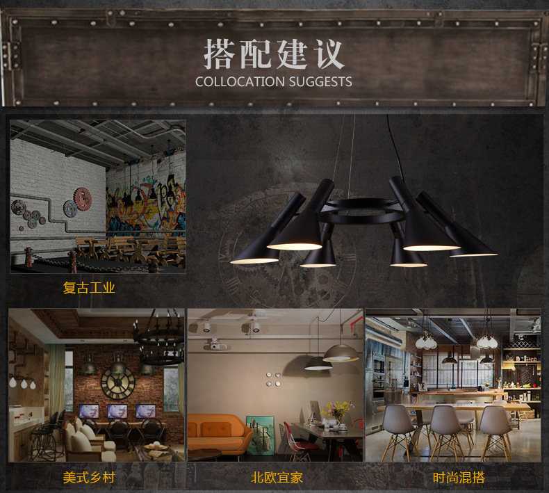 loft复古工业风餐厅吧台铁艺吊灯美式简约客厅书房创意灯具详情57