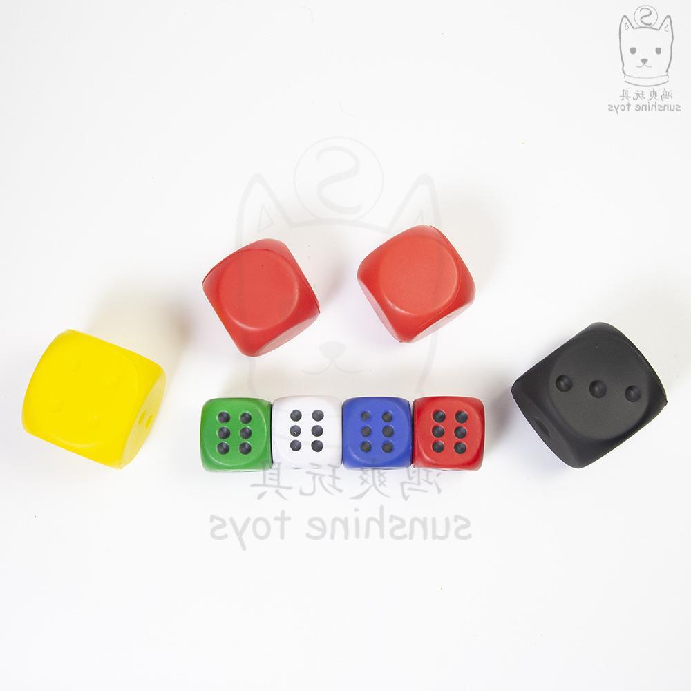 Cross-border factory soft solid dice, pu foam sponge balls, rounded corner squares, large color pieces promotional game handicrafts pic 11