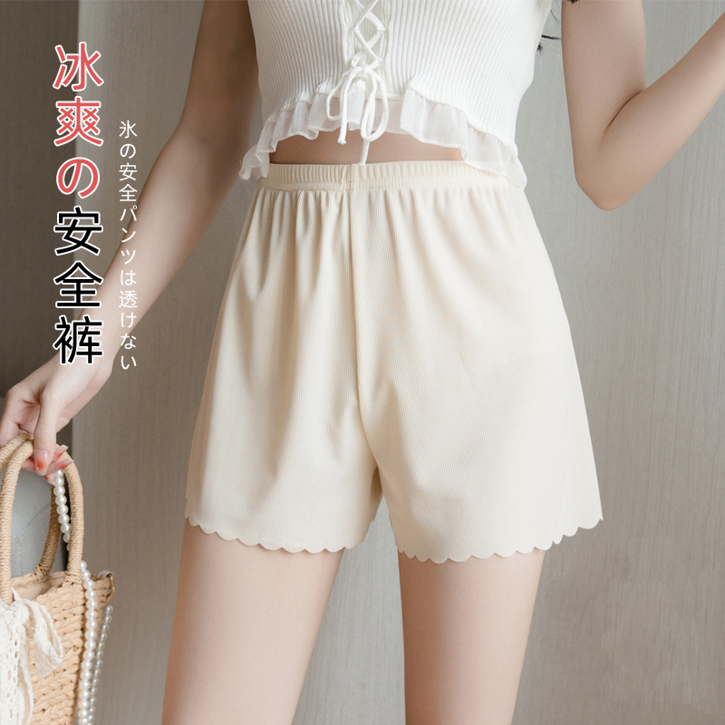 冰丝安全裤女防走光可外穿夏季薄款无痕不卷边居家宽松短裤打底裤详情4