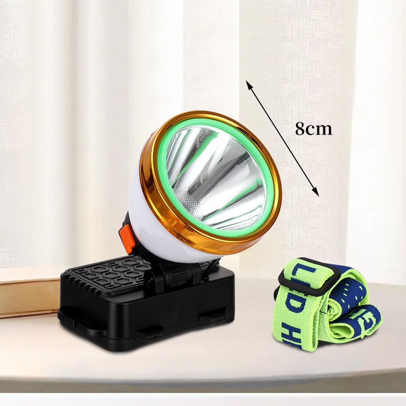 Cross-border LED strong bald head lamp, outdoor charging, camping sensor night fishing, home head-mounted mining headlamp pic 5
