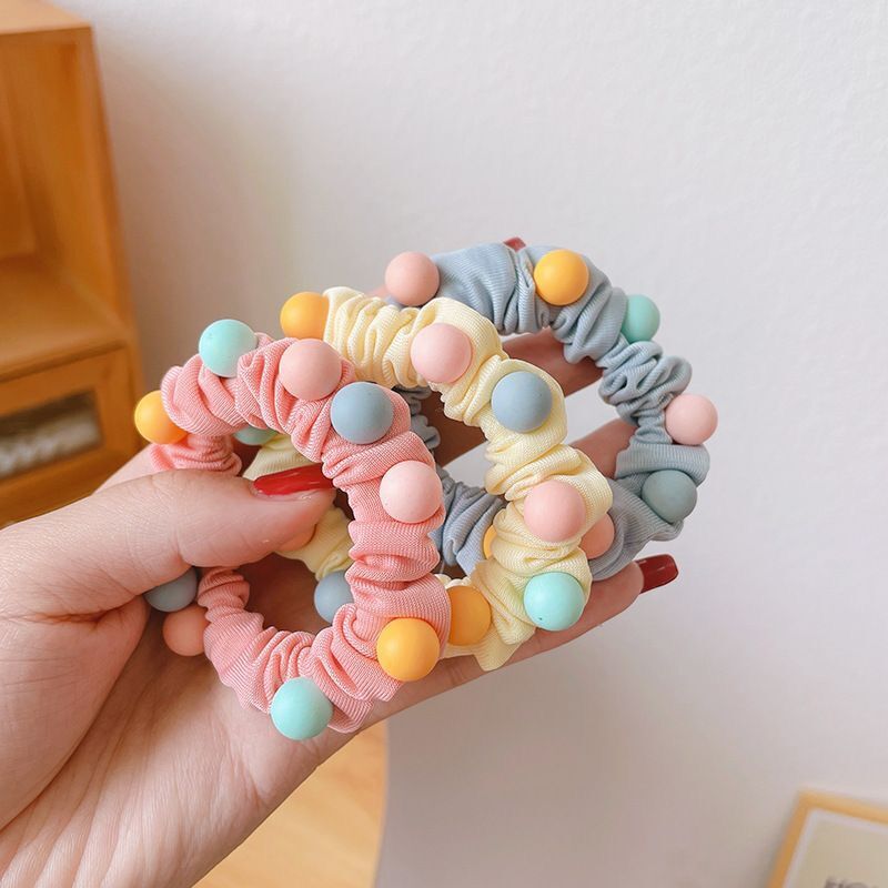 糖果色小肠发圈可爱少女森系头绳头饰丸子头皮筋马尾扎头发绳发饰详情7
