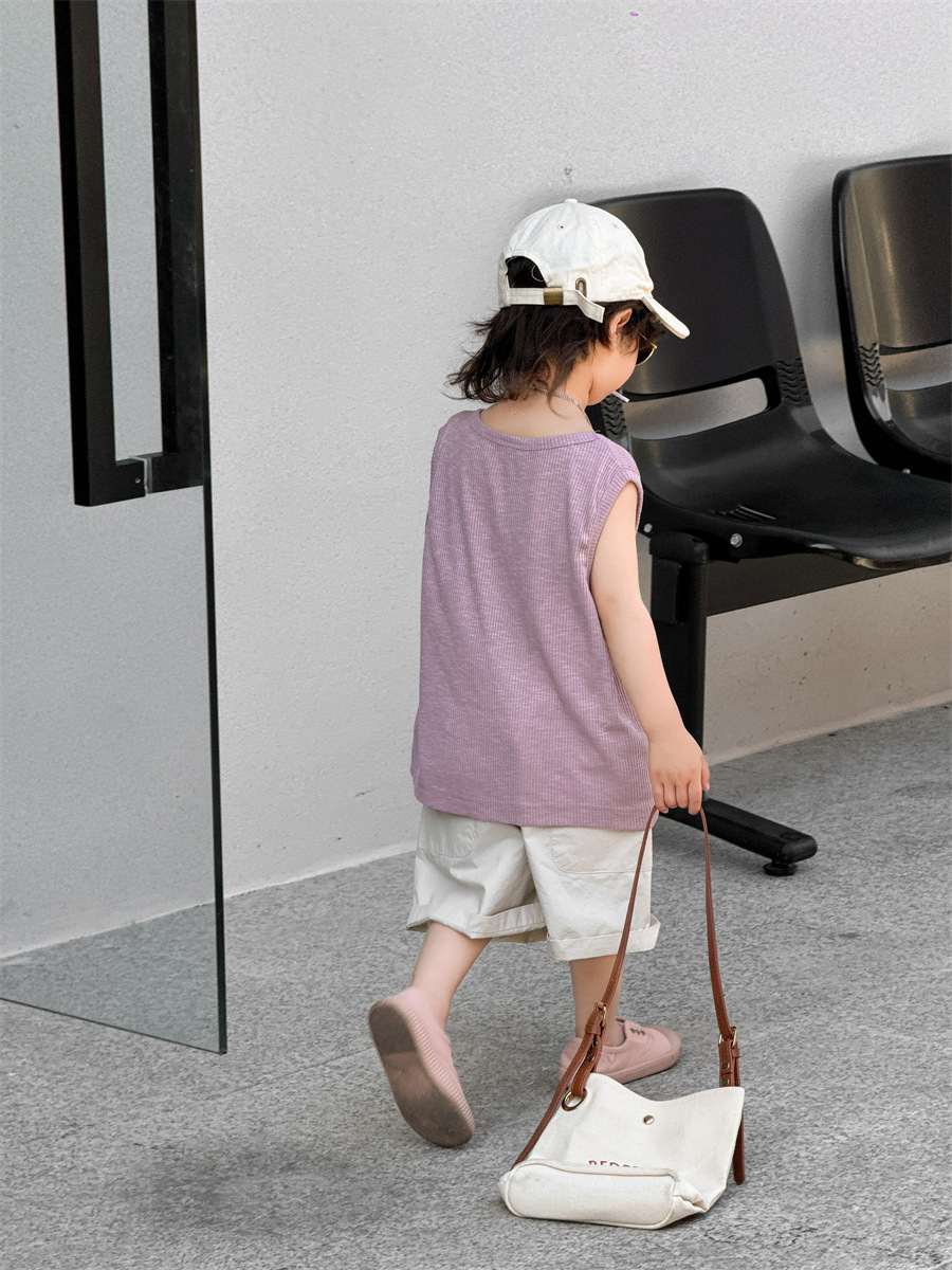 宝宝短袖夏装薄款男童夏款韩版童装2024夏季儿童拉架印花背心详情15