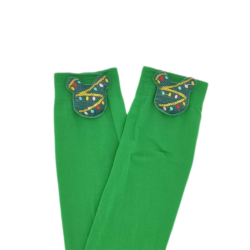 Suministro de fábrica calcetines de navidad ropa de fiesta accesorios calcetines de navidad sobre la rodilla medias de arco pic 22