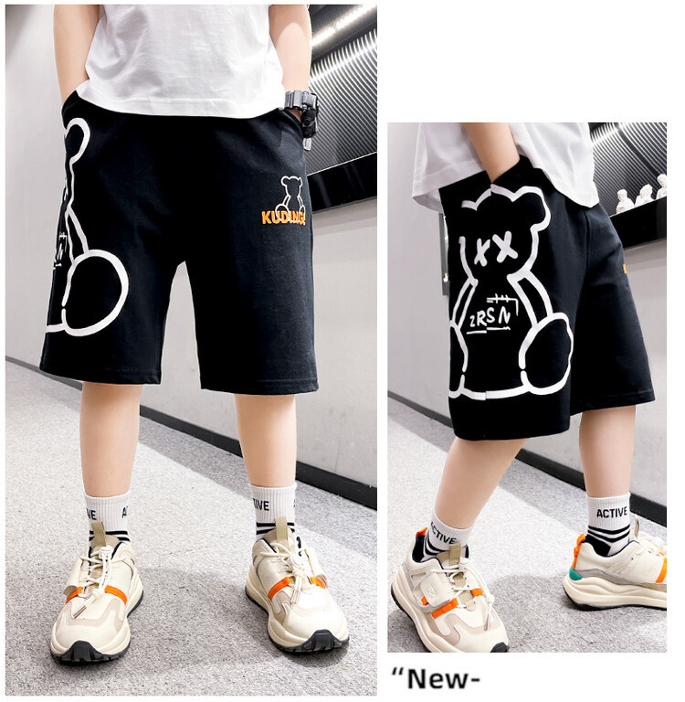 The 2022 new summer loose and stylish cotton capri shorts for boys are a trend of casual summer pants for middle-aged children pic 65