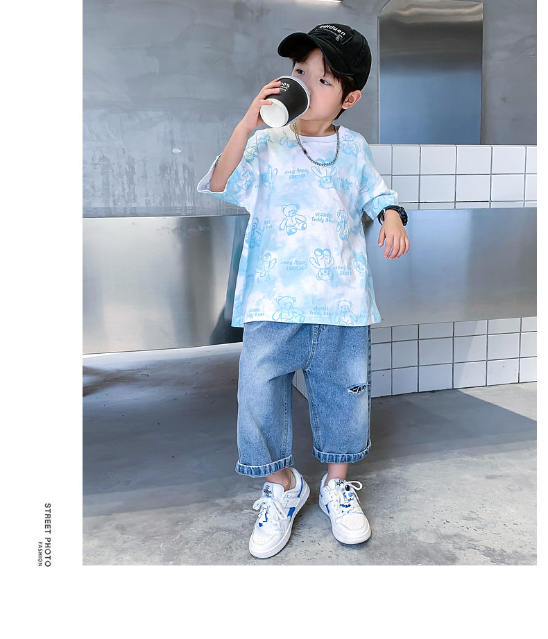 男童t恤短袖纯棉2025新款儿童炸街夏装上衣男孩夏季半袖卡通体恤详情7