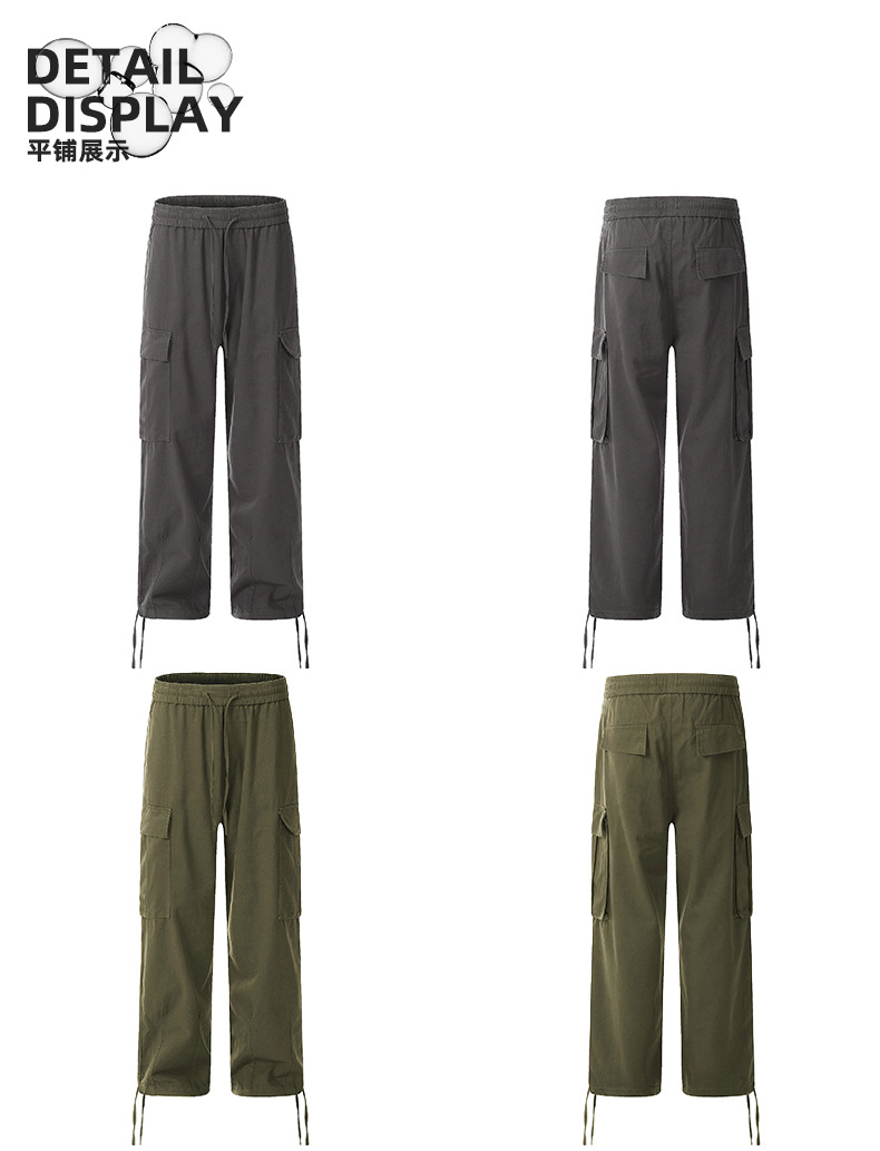 OREETA丨vintage直筒工装裤女可调节日系工装裤潮牌阔腿工装裤男详情36