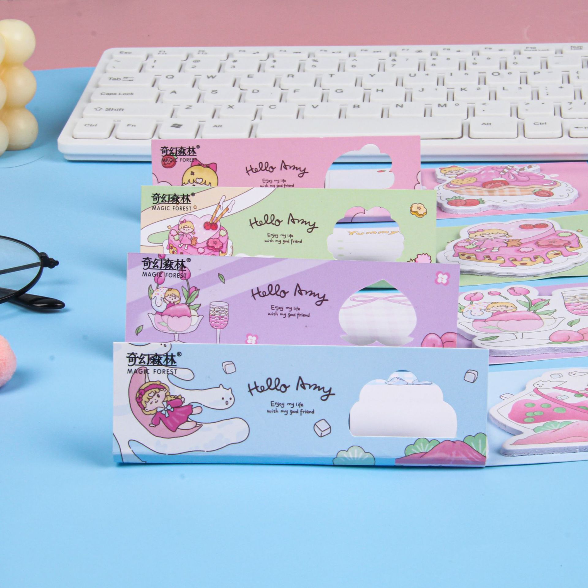 Cartoon sticky notes, sticky notes, paper strips, colored notes, self-adhesive long strips, sticky notes, sticky notes pic 6