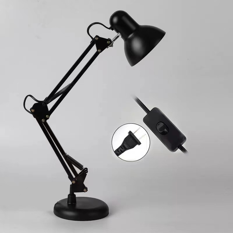 Retro and simple folding desk lamp, led eye-protecting study, Nordic ironwork study desk lamp, reading work lamp pic 1