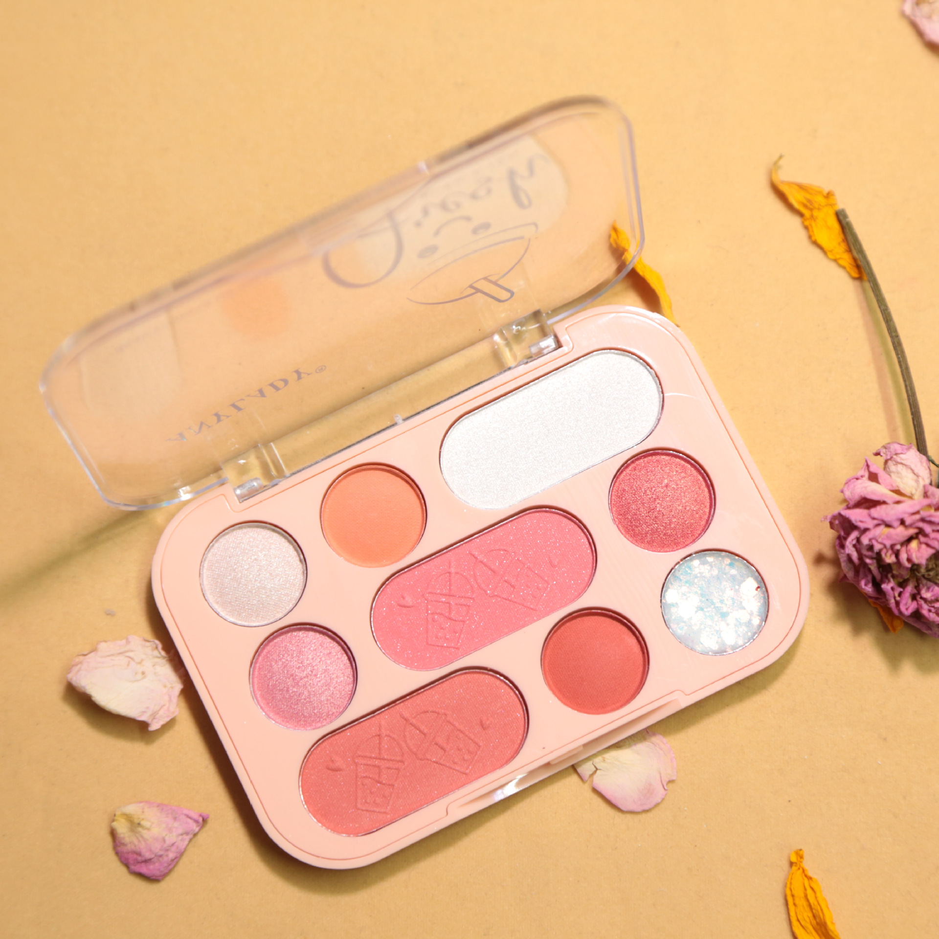 ANYLADY工厂批发化妆品腮红哑光眼影一体便携套装脸部化妆品详情9