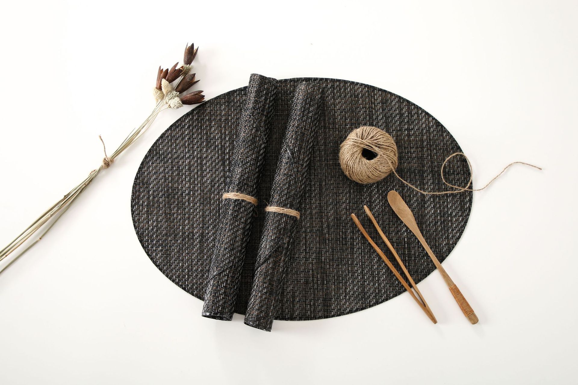 Coffee table MATS, table MATS, Japanese-style PVC simple oval table MATS, striped tablecloths, tablecloths, bowl MATS, heat insulation MATS, table MATS pic 20