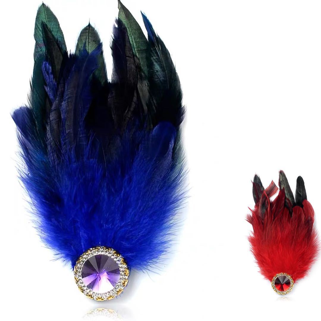 Colorful Feather 5-7 Ziyong Colorful Chicken Feather DIY Mask, Cat Toy Stick toy accessory Feather toy pic 15