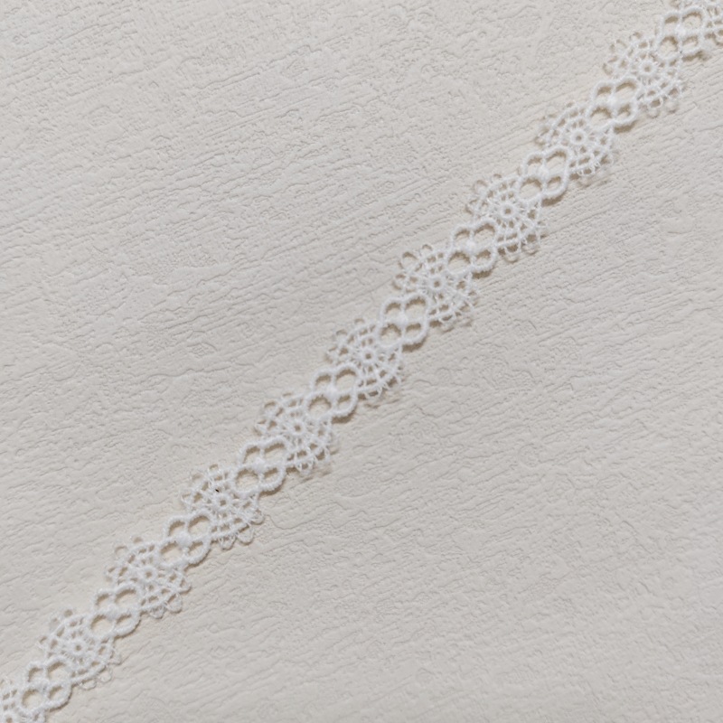 Cross-border sewing decorative clothing accessories: Two exquisite small edges, milk thread fine thread embroidered lace, water-soluble lace, white pic 7